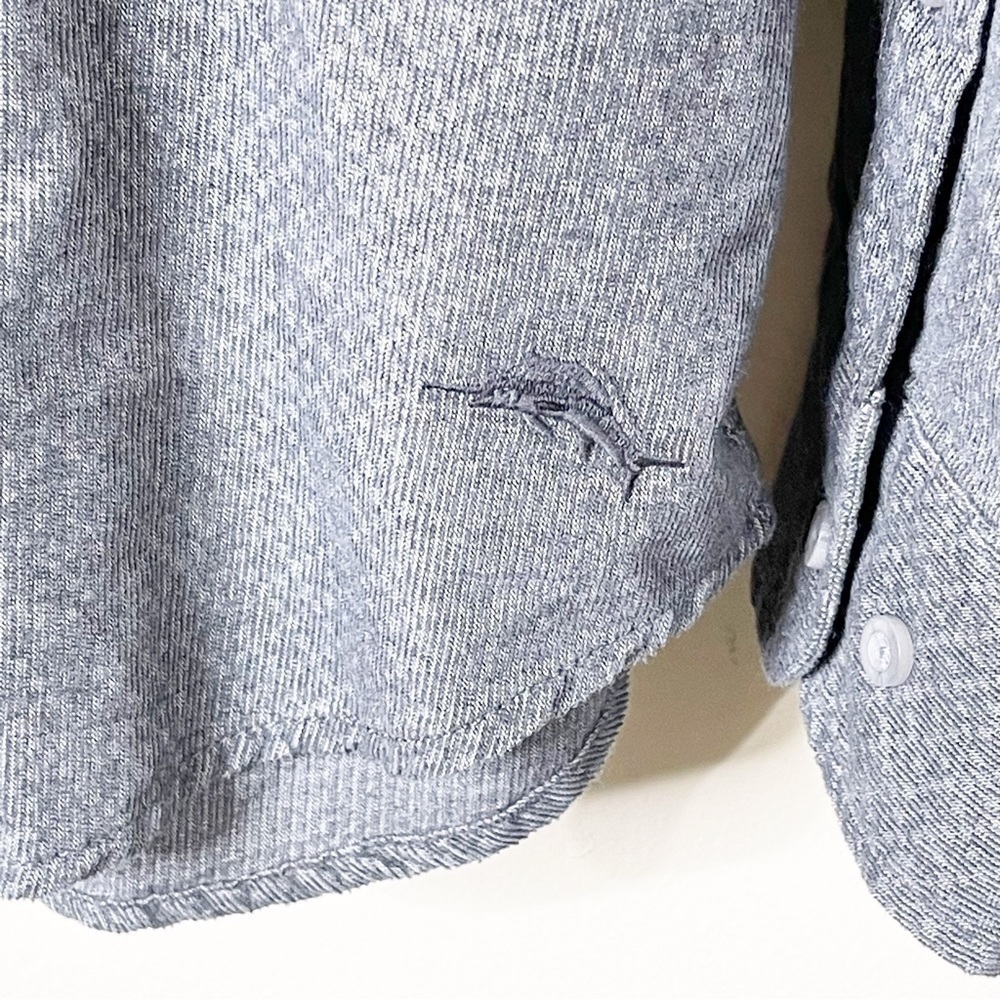 Tommy Bahama Delos Doby Long Sleeves Woven Shirt Top in Turbulence Medium NWT - Picture 4 of 8